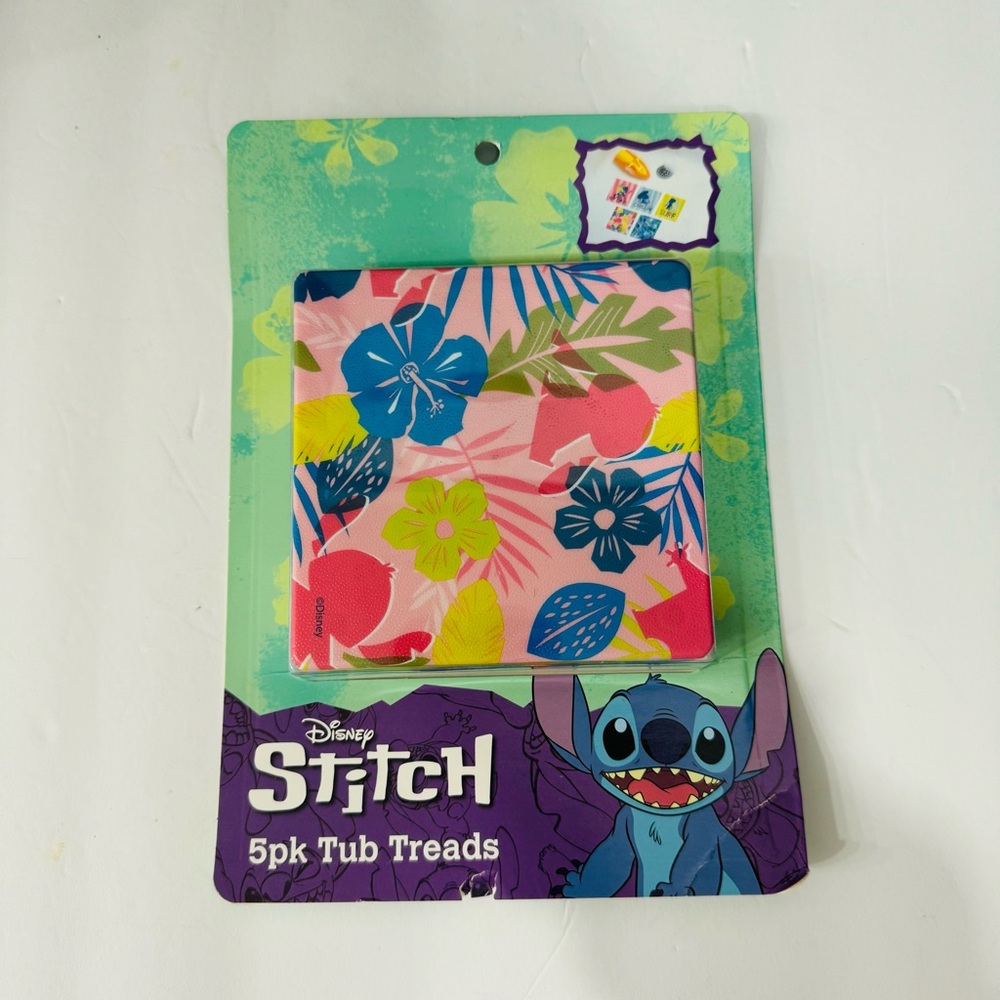 Disney Stitch 5pk Anti-Slip Tub Treads For Bathtub
